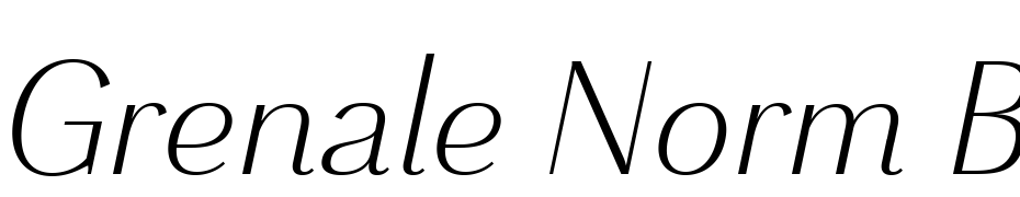 Grenale Norm Book Italic Font Download Free